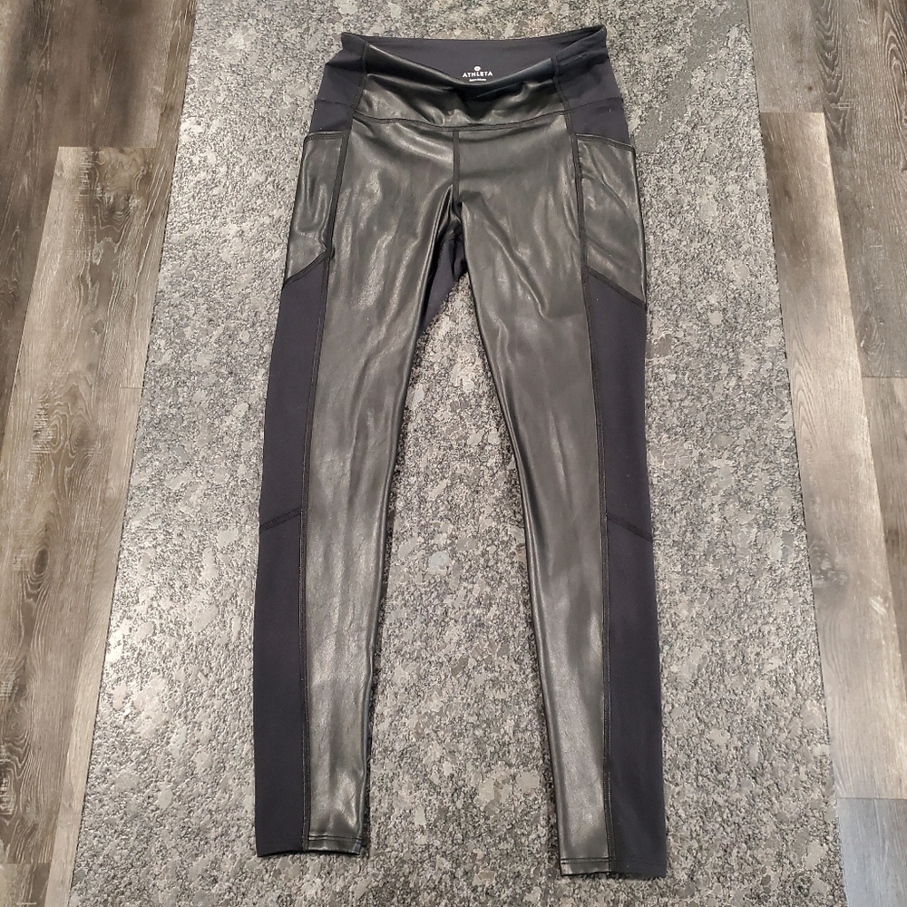 Athleta Faux Leather Leggings